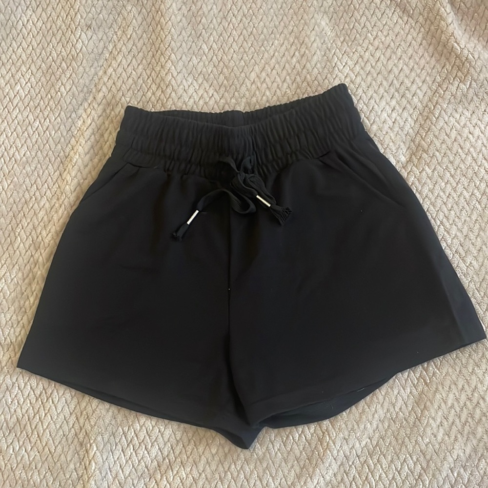 Black High Wasted Sweat Shorts